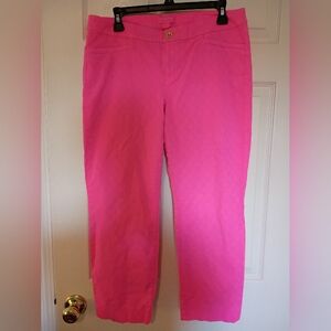 Lilly Pulitzer Diamond Pattern Hot Pink Pants 12